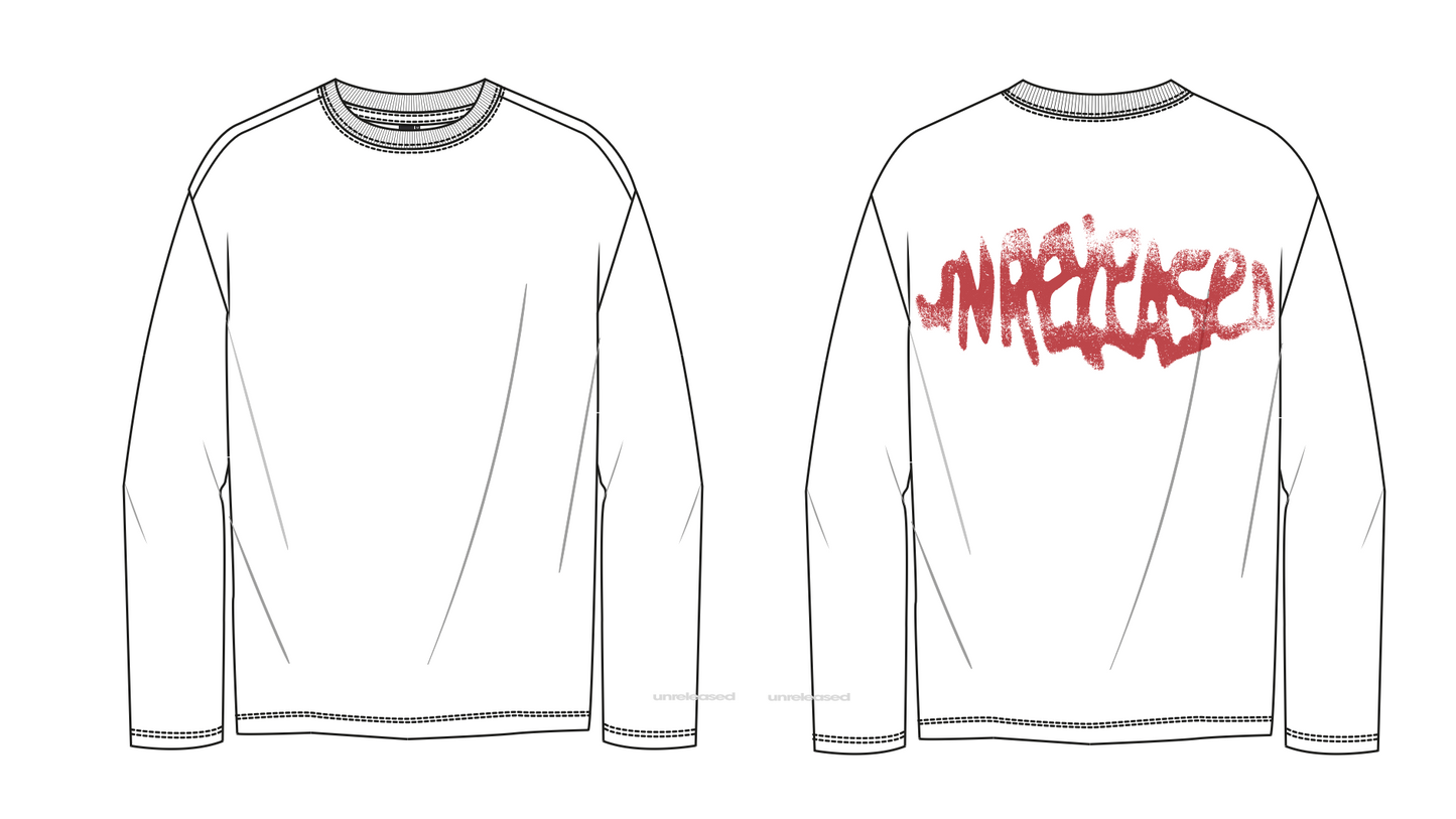 SPRAYED RED LOGO LONGSLEEVE
