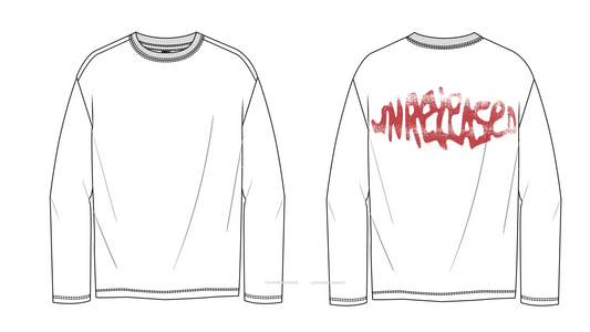 SPRAYED RED LOGO LONGSLEEVE
